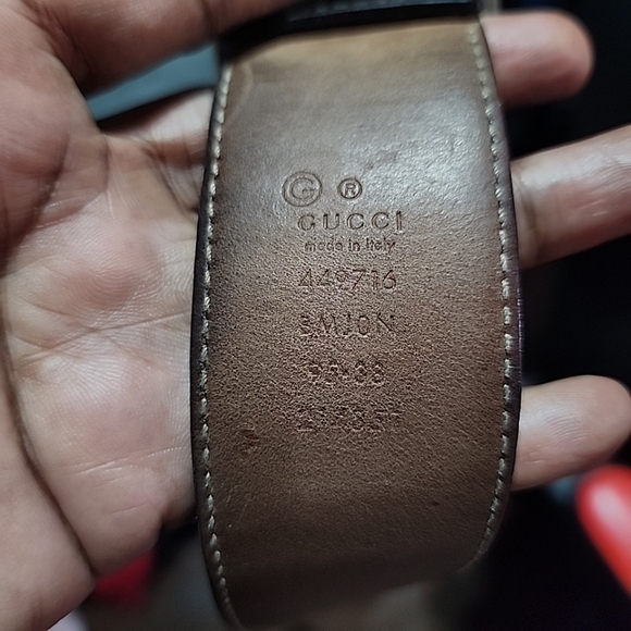 Gucci Mens Signature Leather Belt. Size 38 - Picture 5 of 15